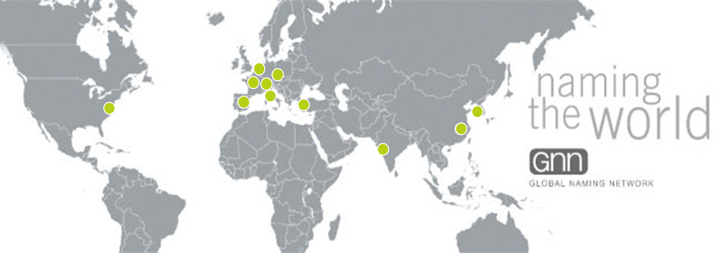 Carte mondiale des agences Global Naming Network